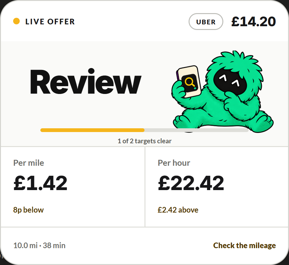 An example CherryPickrr offer marked for review